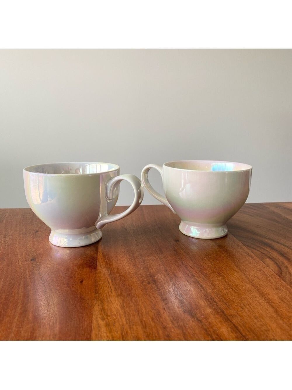 Davids Tea 2X Moonglow Iridescent Ceramic Tea Cups Mugs - Picture 2 of 7